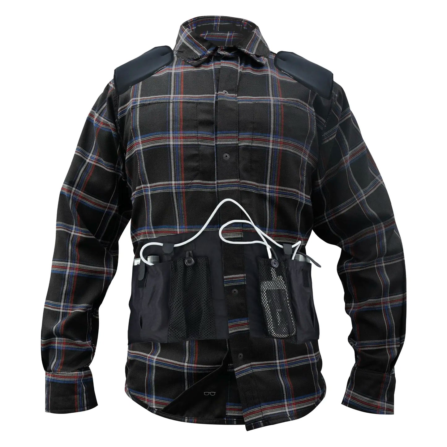 LVAD Men’s Flannel Shirt Black, Red & Blue LVAD Gear