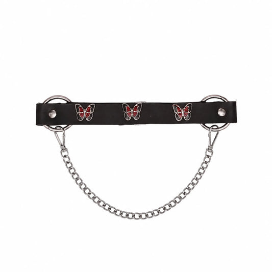 Boot Chain - Crimson Red Butterfly