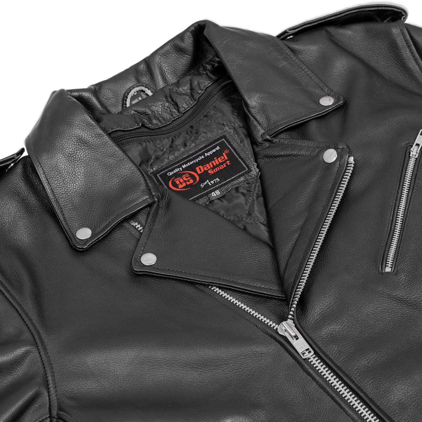 DS759 Men's Eagle Embossed Live To Ride - Ride To Live Classic Black
