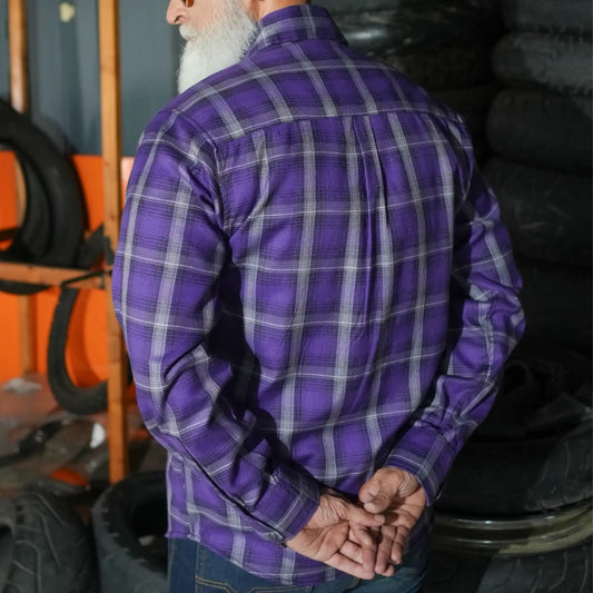 Purple Haze Men’s Purple and Gray Flannel Shirt