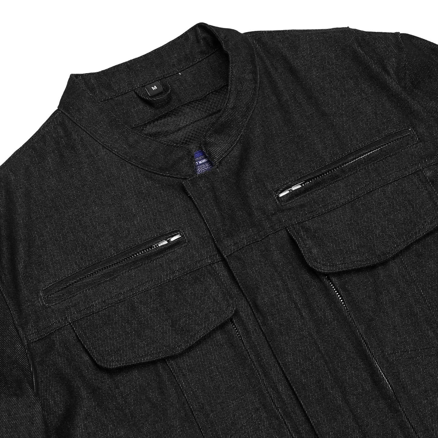 DM915 Men's Rough Rub-Off Raw Finish Denim Jacket