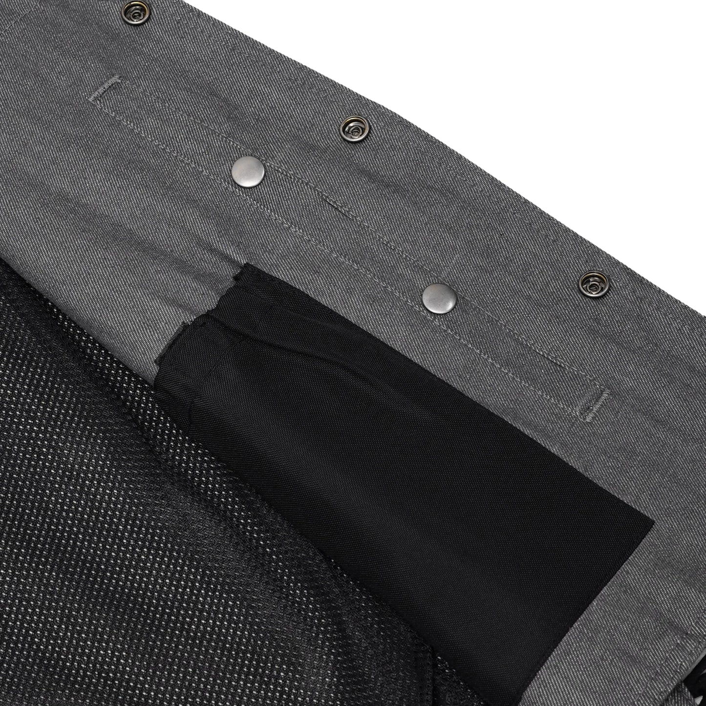 DM918 Men's Rough Rub-Off Raw Finish Broken Gray Denim Vest