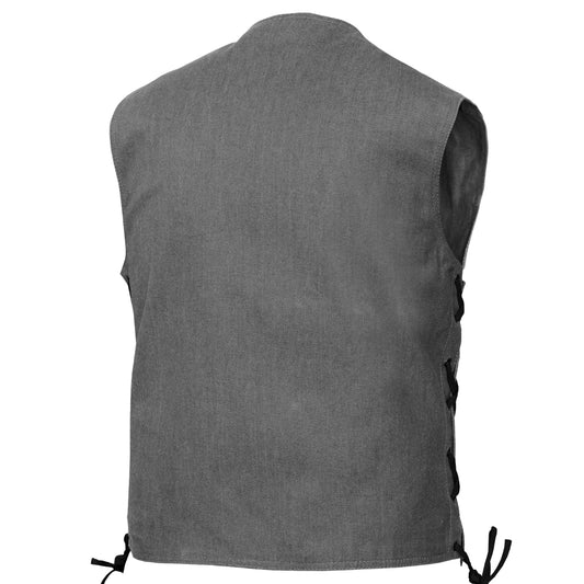 Wild Venture Men's Denim Motorcycle Vest
