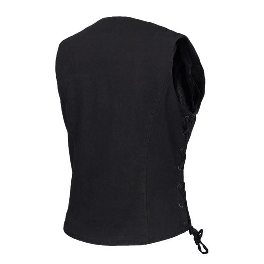 DM952 Women's Denim Classic Side Lace Vest