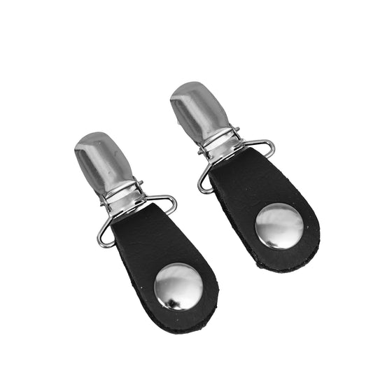 Silver Round Concho Boot Clips