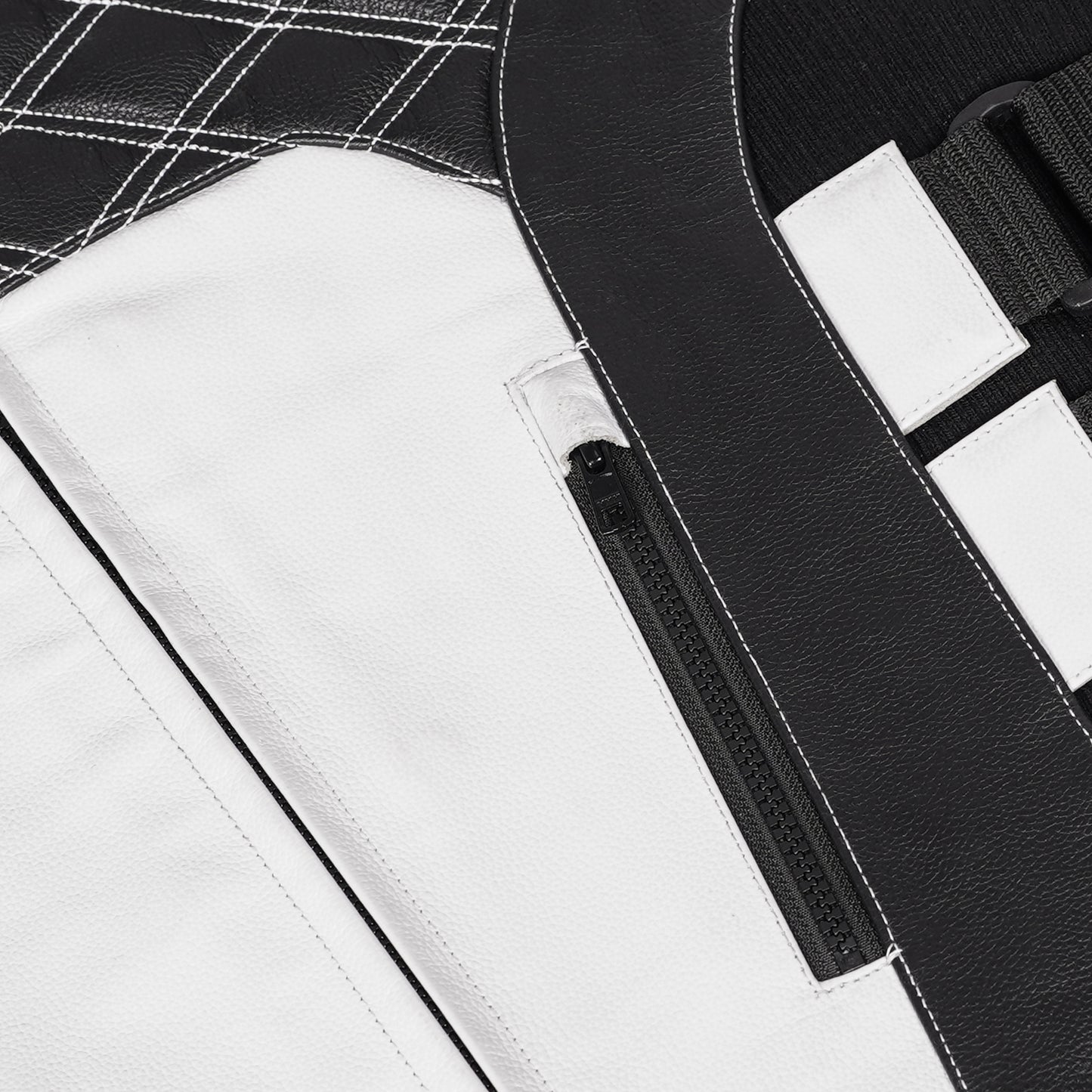 The Blackline Men’s Motorcycle Leather Vest