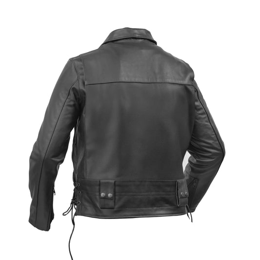 Crime Stop – Men’s Leather Motorcycle Jacket