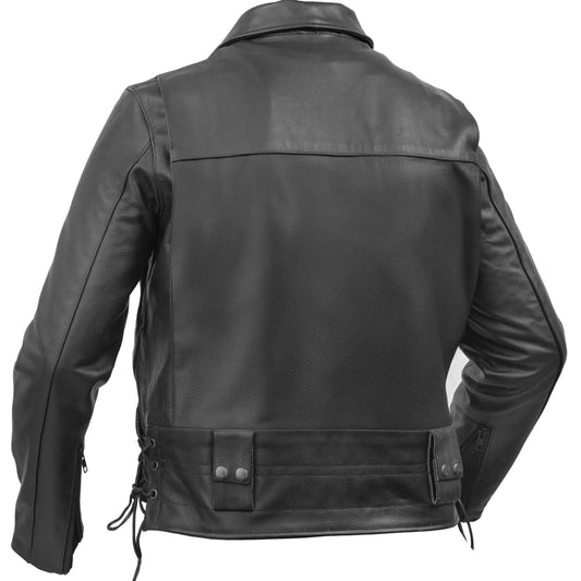 Crime Stop – Men’s Leather Motorcycle Jacket