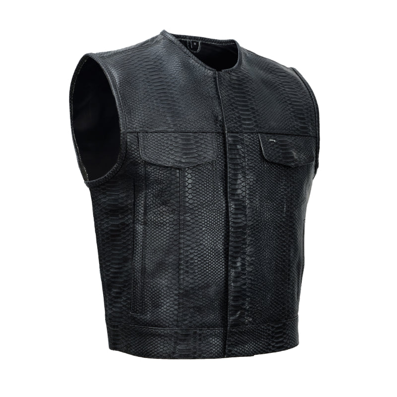 Summer Spark Croc Commander Men's Leather Vest