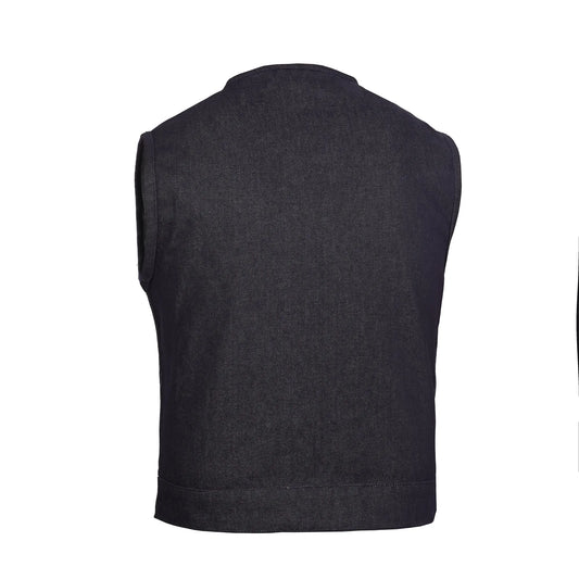 Lockshot Men's Denim Motorcycle Vest