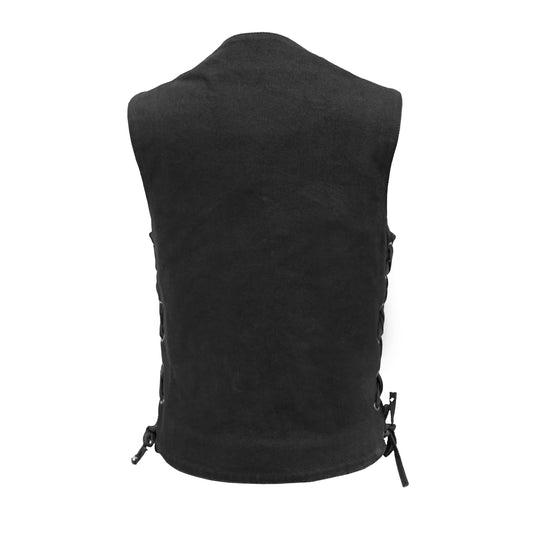 DM906BK Women's Single Back Panel Concealed Carry Denim Vest