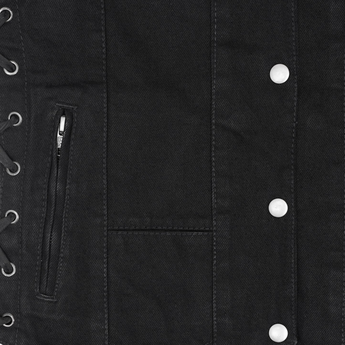 DM906BK Women's Single Back Panel Concealed Carry Denim Vest