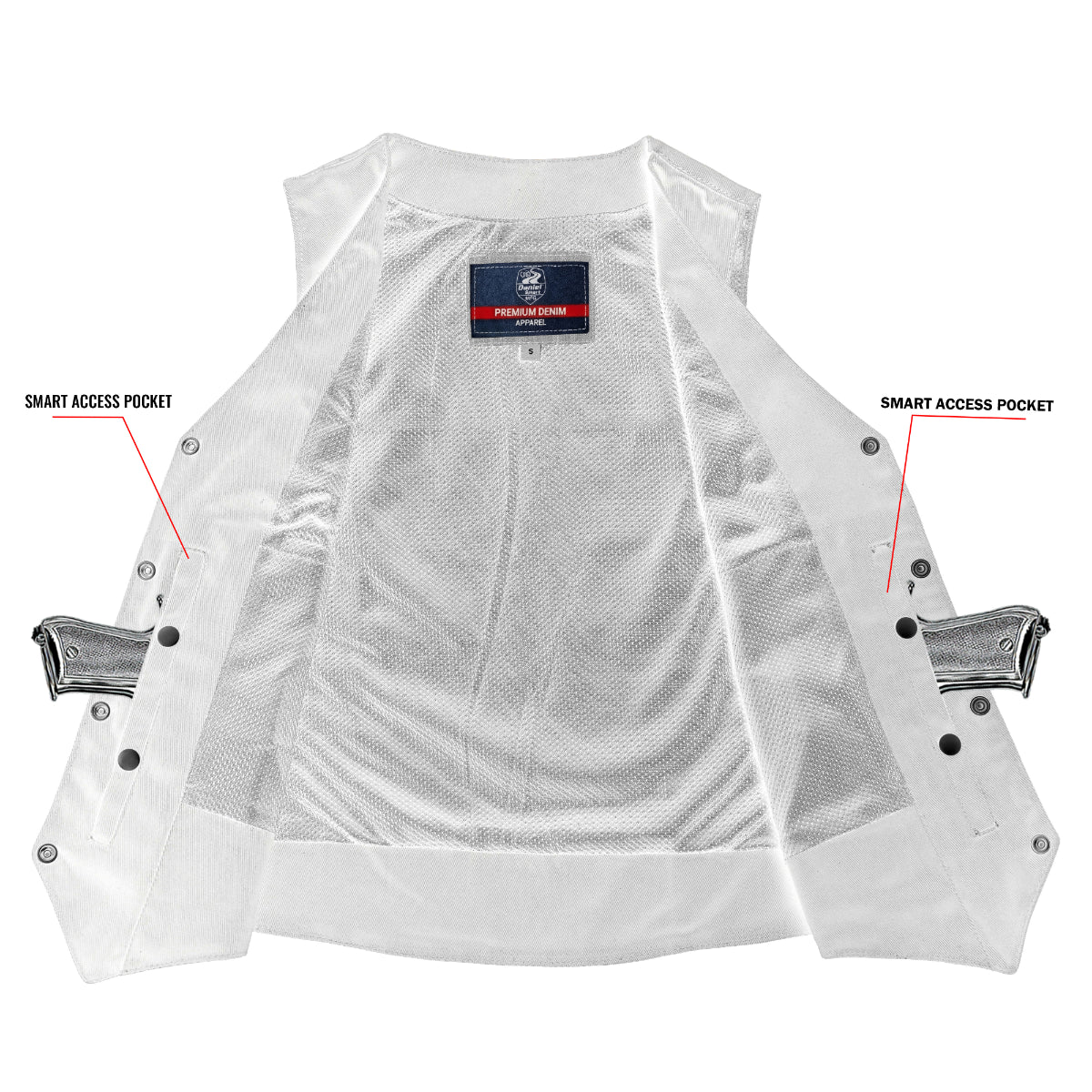 KICKSTER Men's Denim Motorcycle Vest