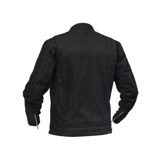 DM915 Men's Rough Rub-Off Raw Finish Denim Jacket