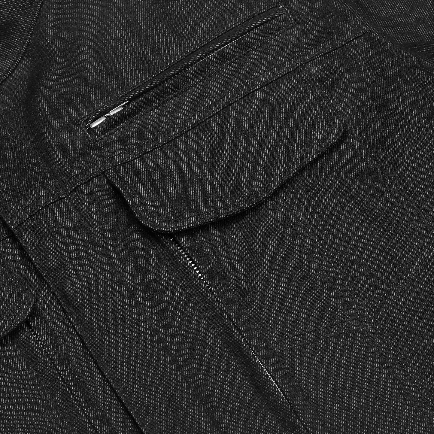 DM915 Men's Rough Rub-Off Raw Finish Denim Jacket