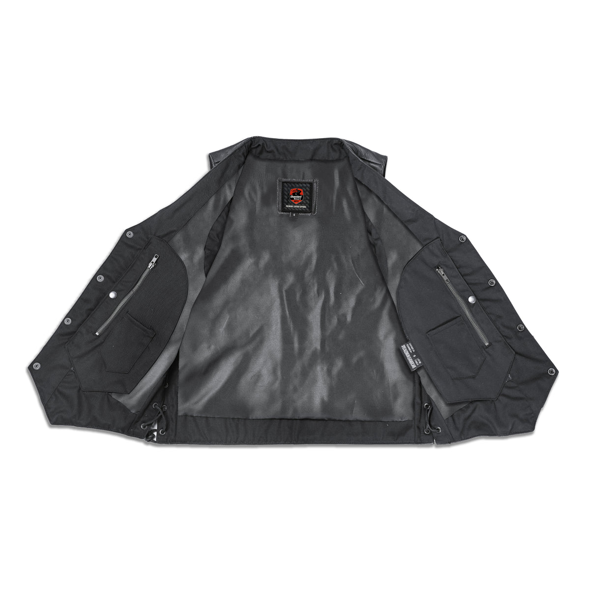 Stashon Men's Motorcycle Leather Vest