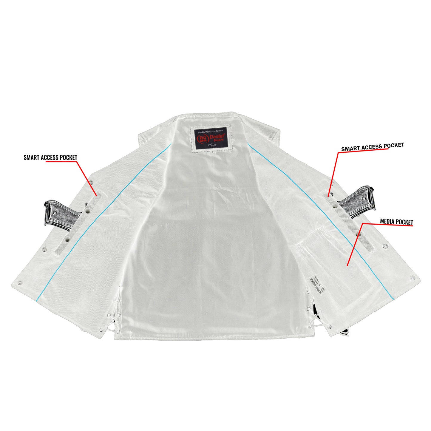 DS105 Men's Single Back Panel Concealed Carry Vest