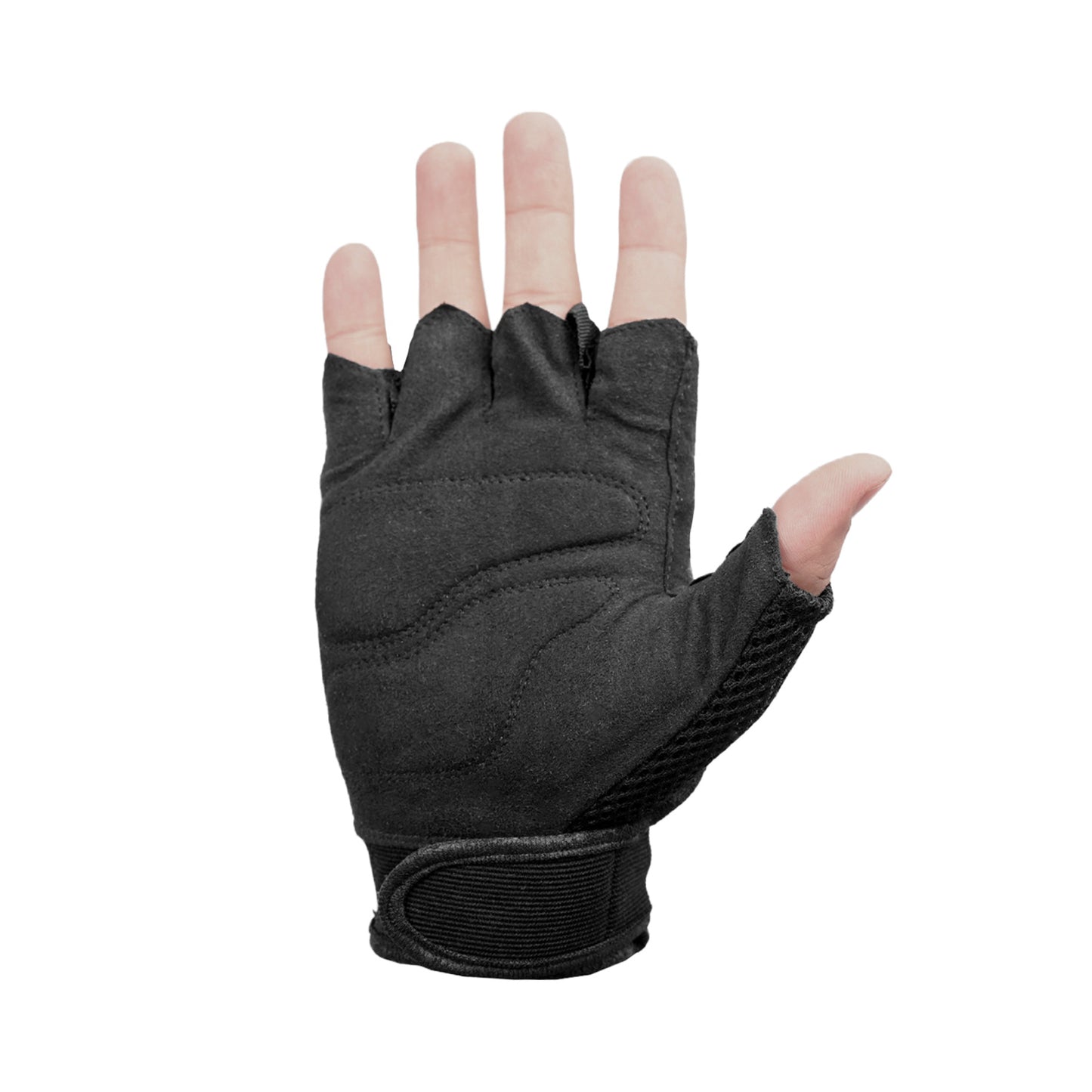 Compact Rage - Men's Leather Motorcycle Fingerless Gloves