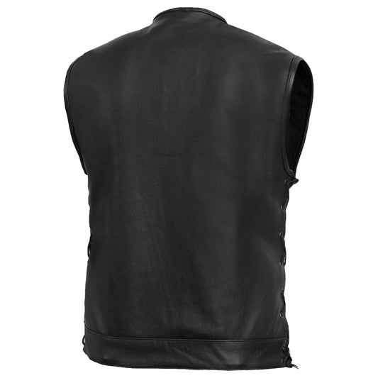 Hawk Men's Motorcycle Leather Vest
