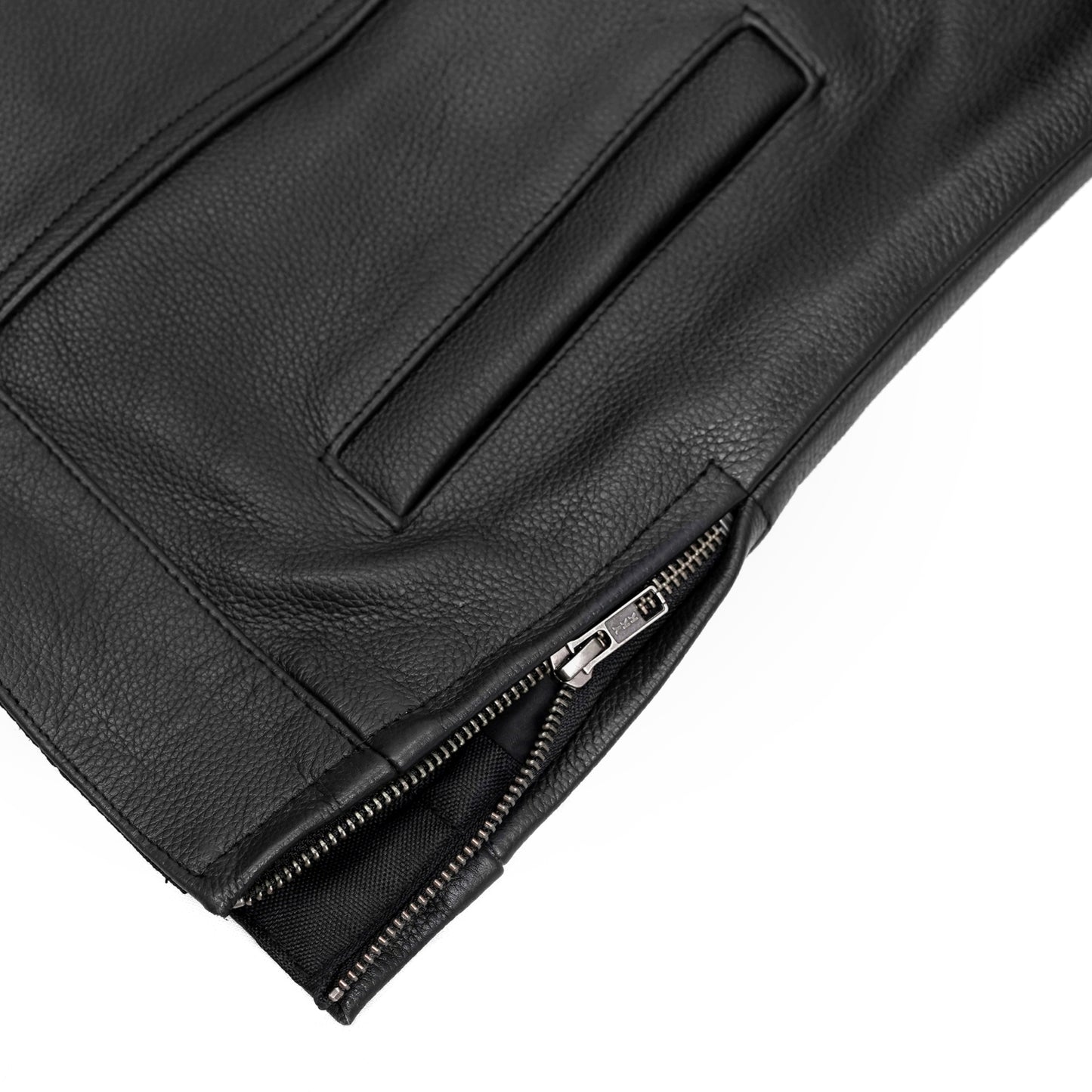 DS188 Upgraded Style Gun Pockets, Hidden 10'' Gun Metal Zipper, Side