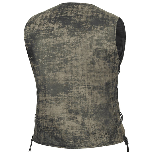 Oak Women's Leather Motorcycle Vest