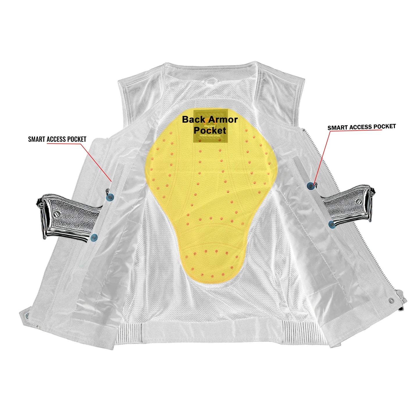 DS215 NoirFlex - Women’s Leather Motorcycle Vest