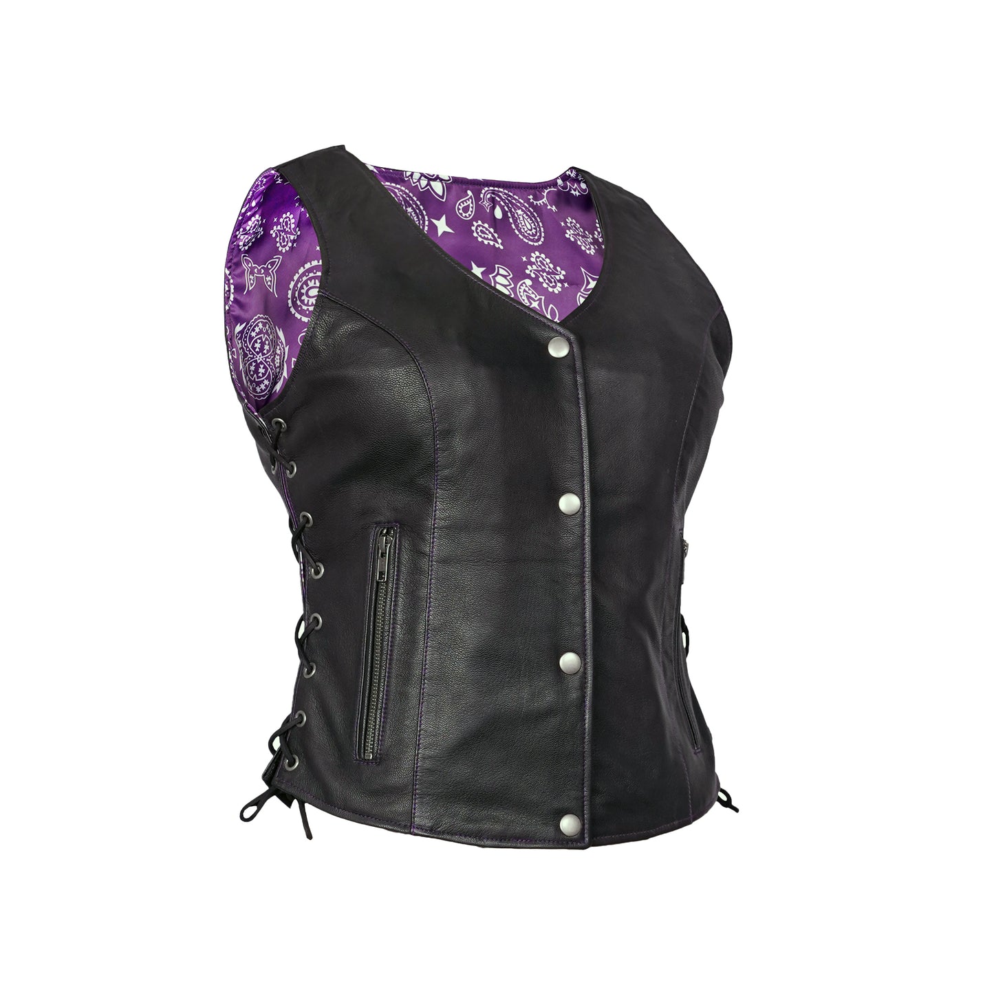 DS261 Miss Miles - Purple Paisley