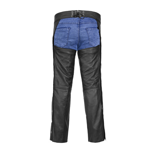 DS447TALL Tall Classic Leather Chaps with Jeans Pockets