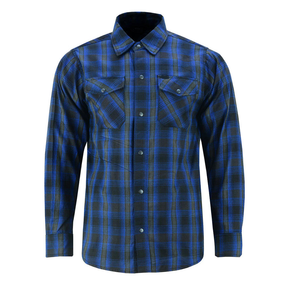 Flannel Shirt - Daze Blue and Black LVAD Gear Flannel