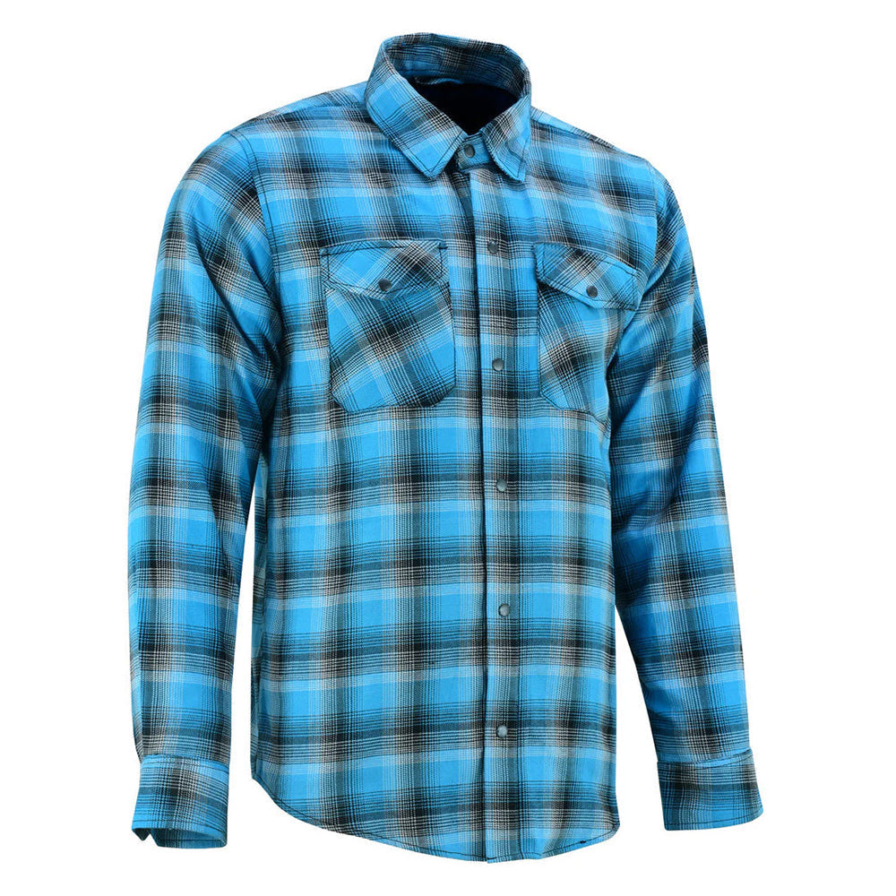 Flannel Shirt - Blue and Black Shaded LVAD Gear Flannel