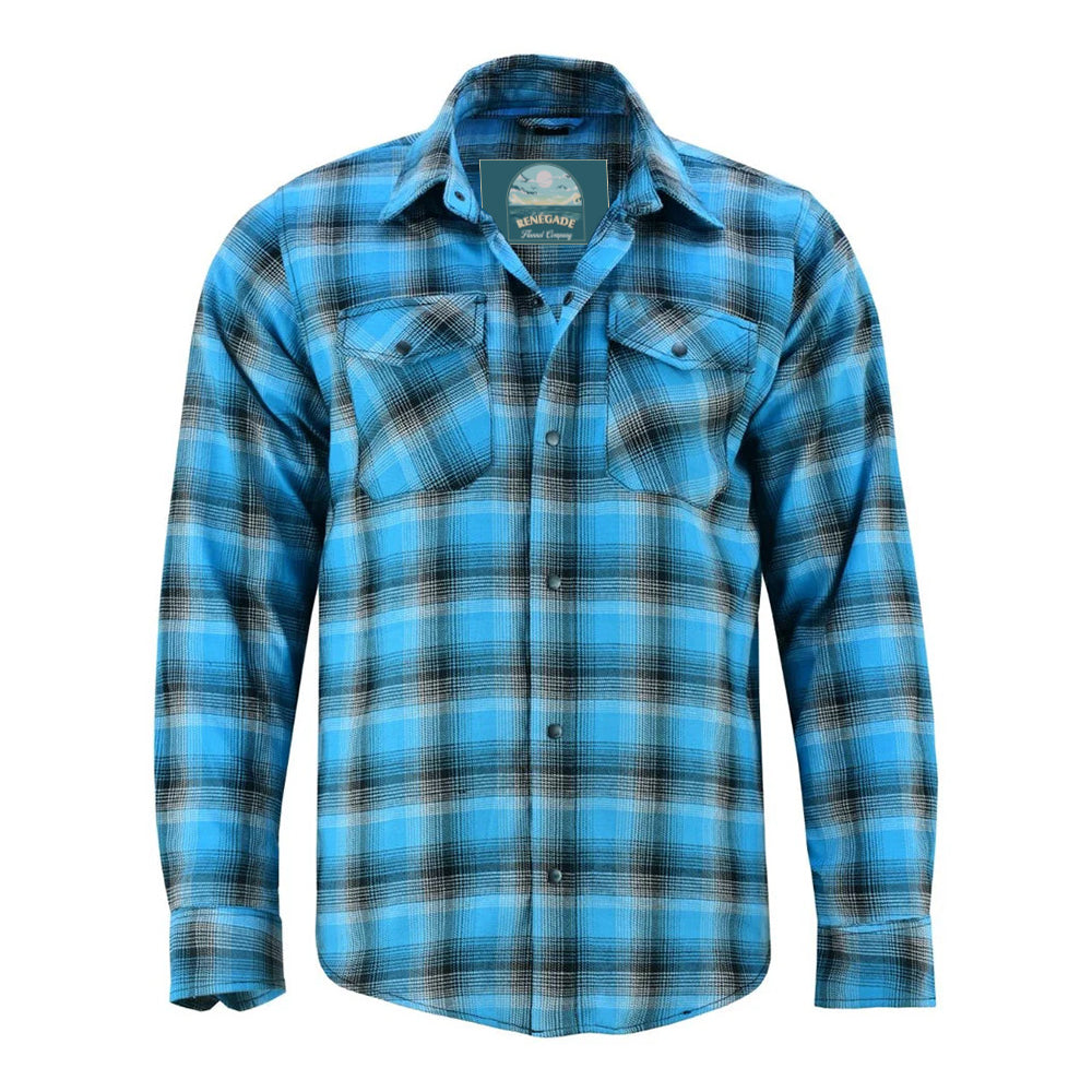 Flannel Shirt - Blue and Black Shaded LVAD Gear Flannel
