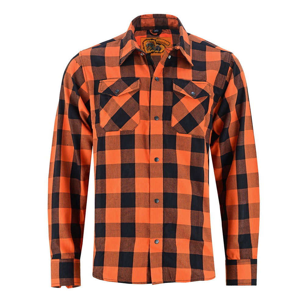 Flannel Shirt - Orange and Black LVAD Gear Flannel