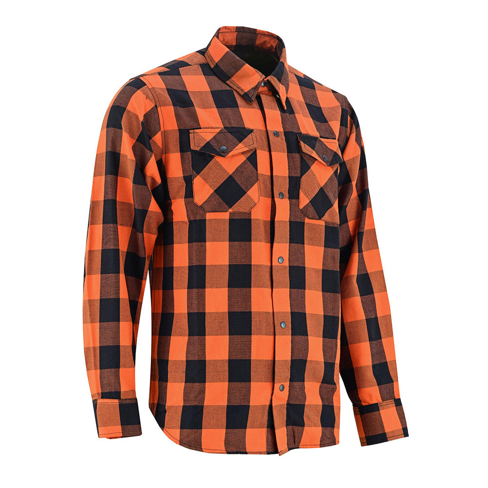 Flannel Shirt - Orange and Black LVAD Gear Flannel