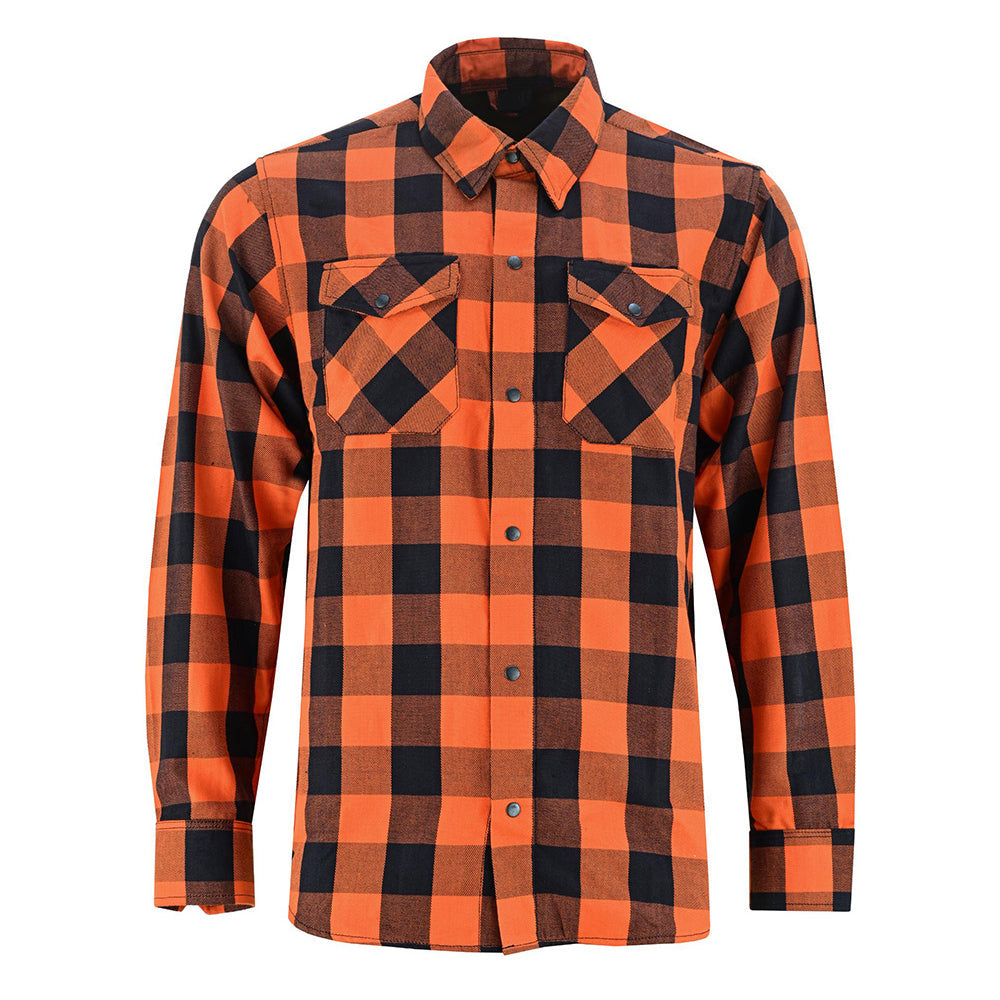 Flannel Shirt - Orange and Black LVAD Gear Flannel