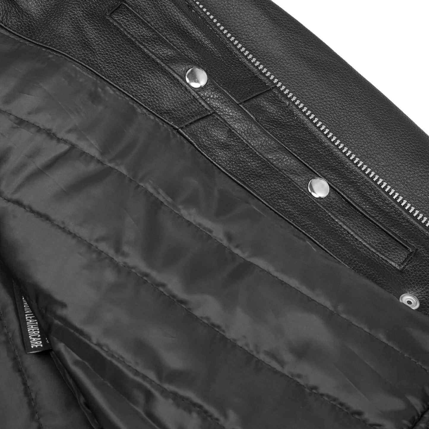 DS711 Economy Motorcycle Classic Biker Leather Jacket - Side Laces
