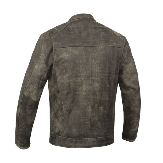 RevX Men's Leather Motorcycle Jacket