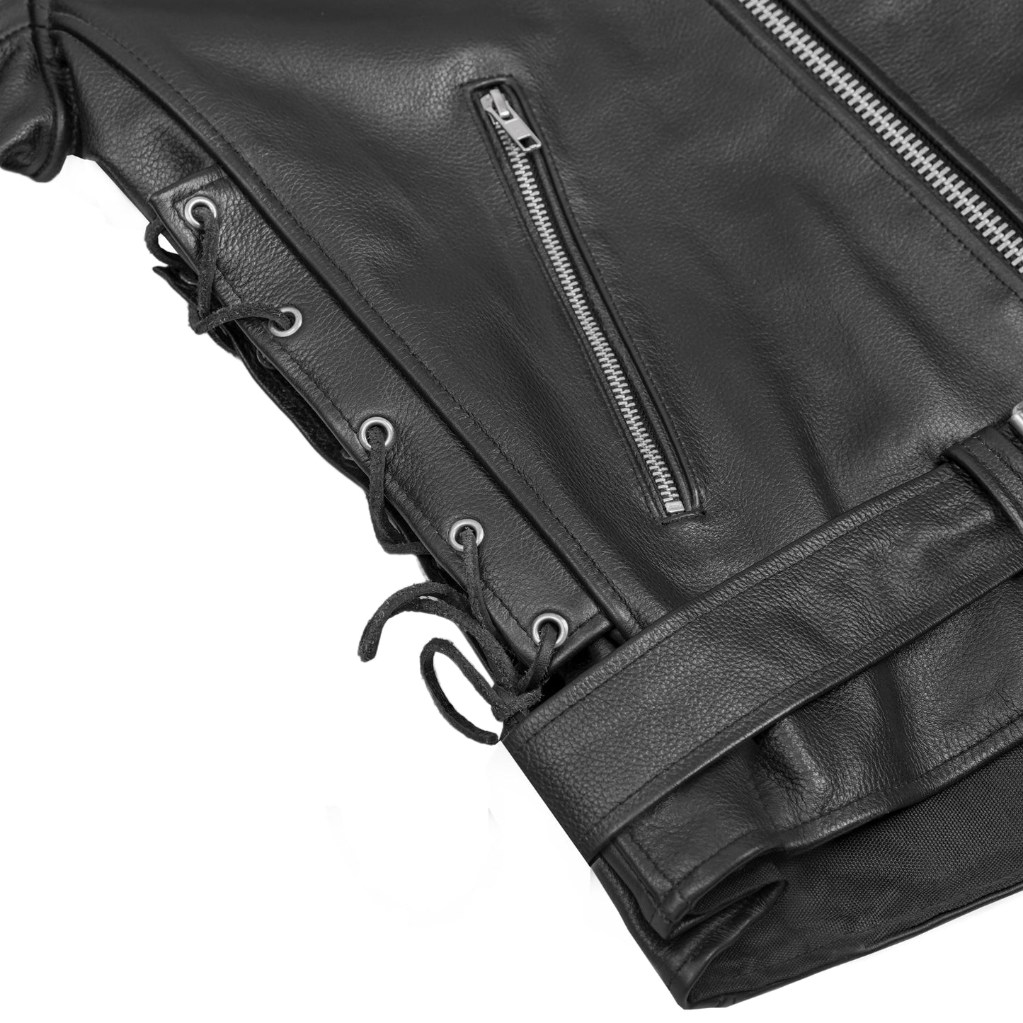 DS759 Men's Eagle Embossed Live To Ride - Ride To Live Classic Black