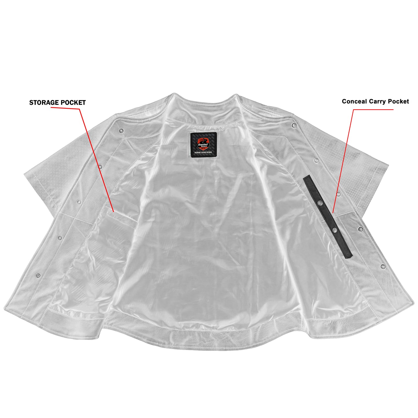 DS775 Leather Baseball Motorcycle Shirt