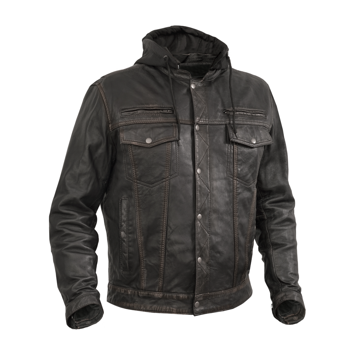 DS782 Men's Lightweight Drum Dyed Distressed Naked Lambskin Jacket
