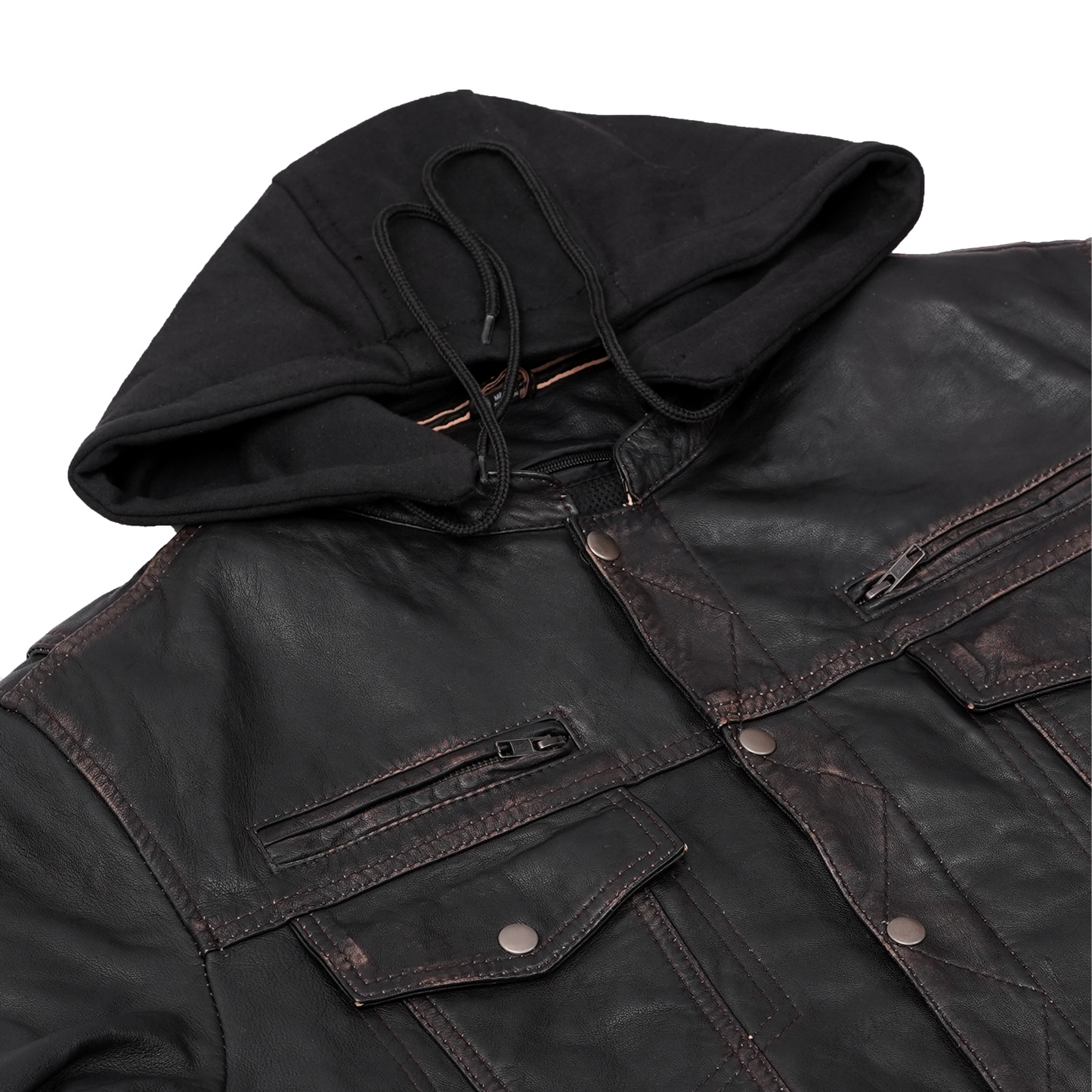 DS782 Men's Lightweight Drum Dyed Distressed Naked Lambskin Jacket