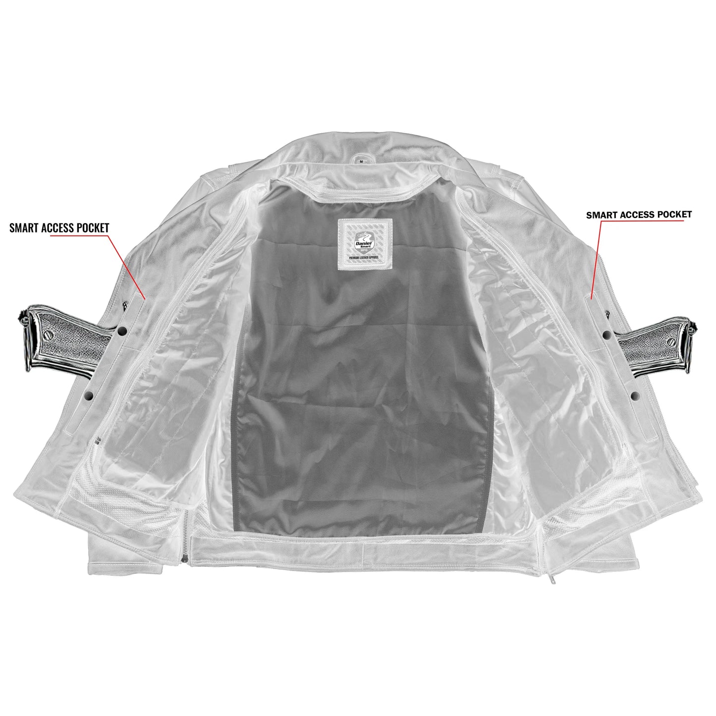 DS794 Men's Modern Longer Beltless Biker Jacket
