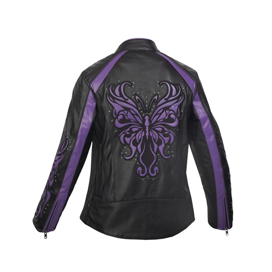 Ultra Violet - Women’s Leather Motorcycle Jacket