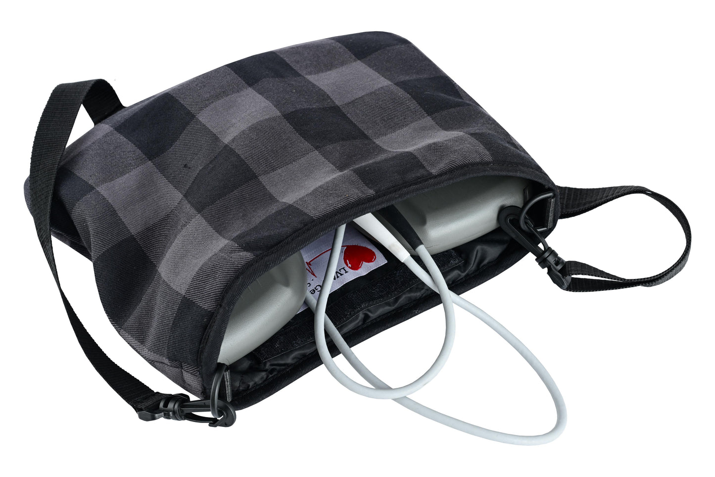 LVAD Flannel Grey Bag LVAD Gear