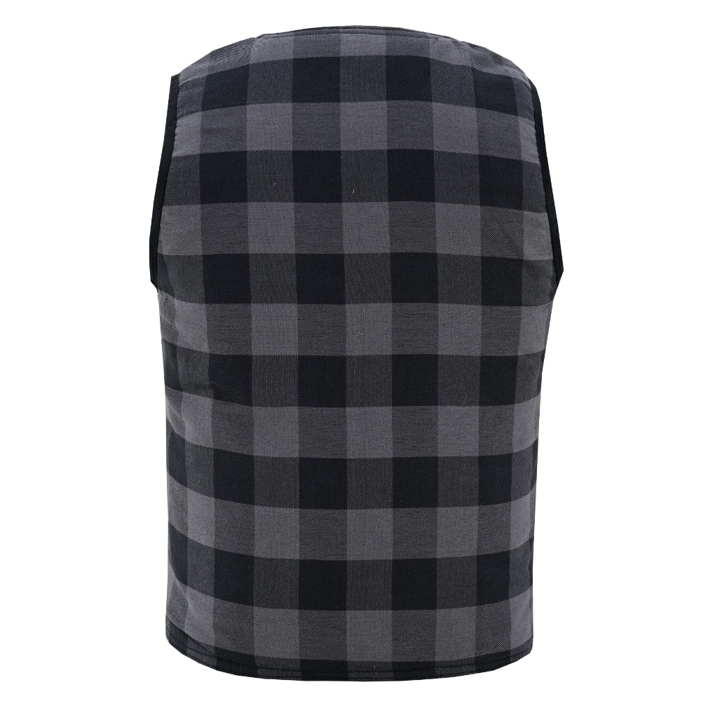 LVAD Flannel Vest Grey LVAD Gear