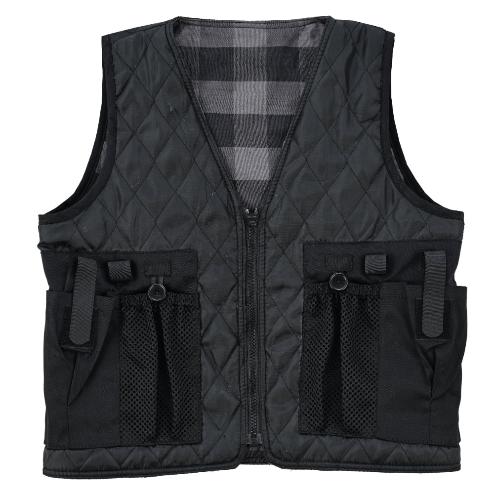 LVAD Flannel Vest Grey LVAD Gear