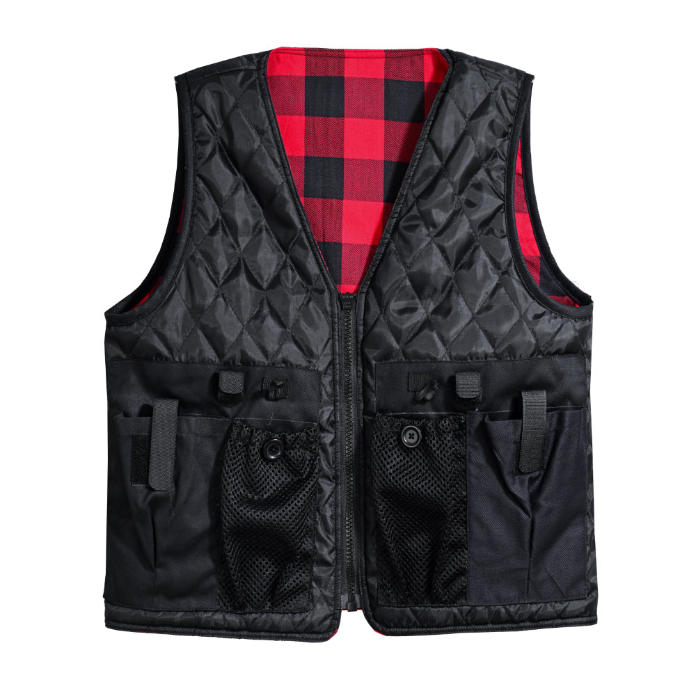 LVAD Flannel Vest Red LVAD Gear