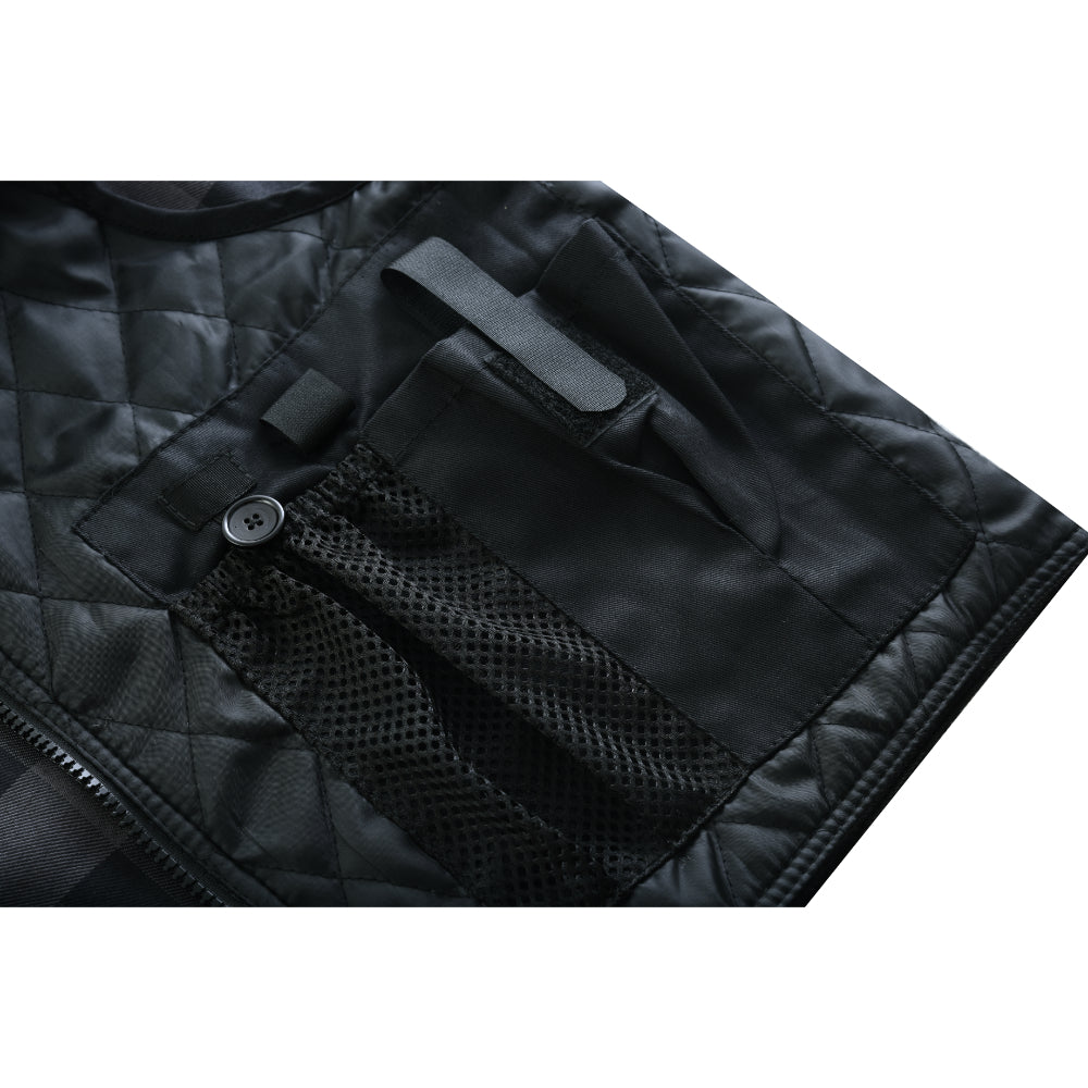 LVAD Flannel Vest Grey LVAD Gear