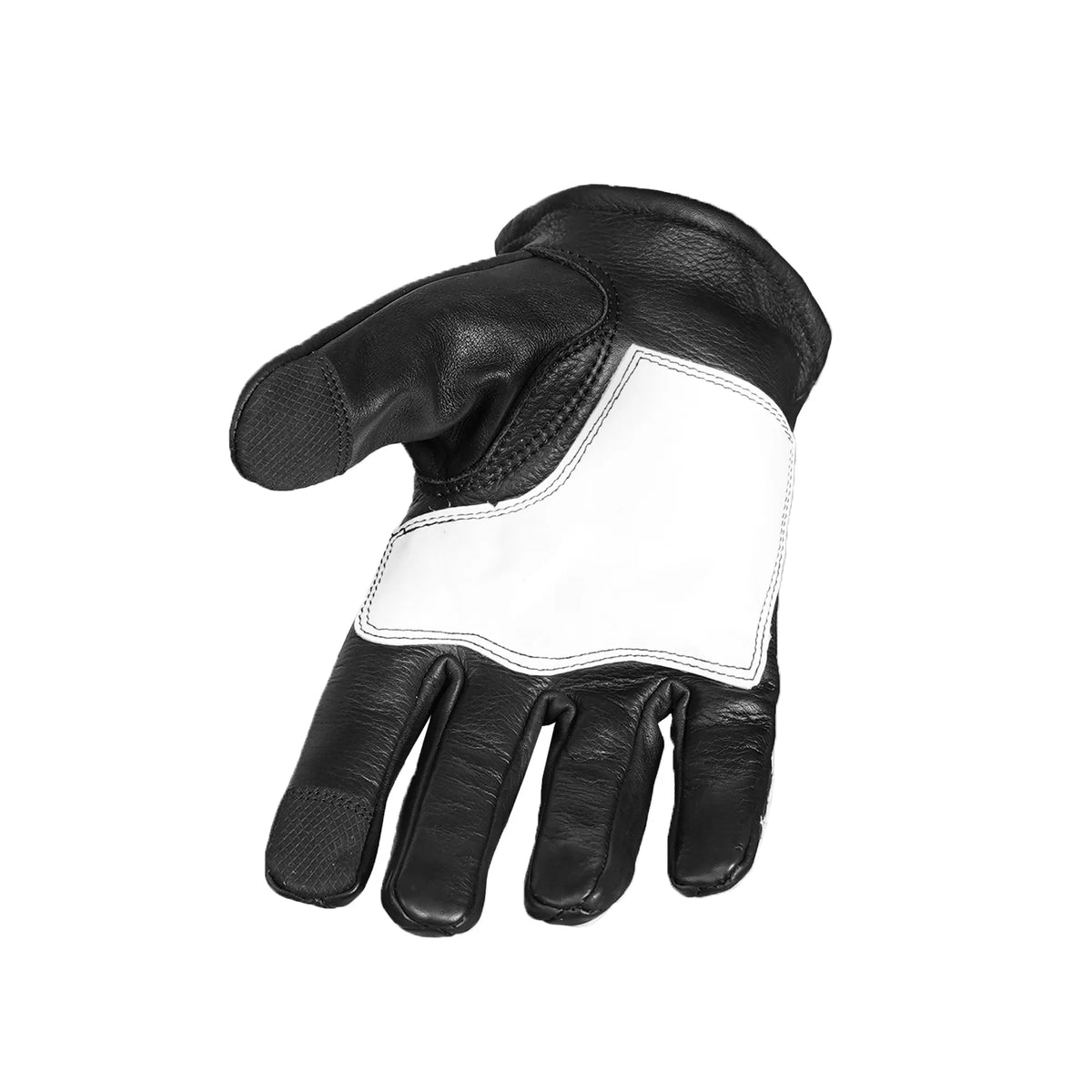 Glow Bones Black and White Leather Skeleton Glove