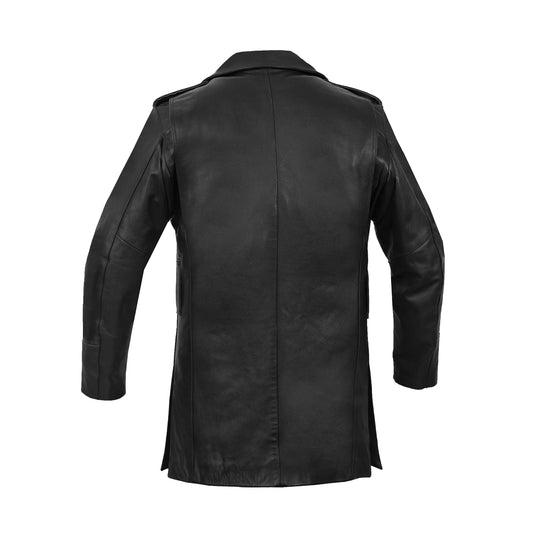High Badge Men’s Leather Motorcycle Jacket