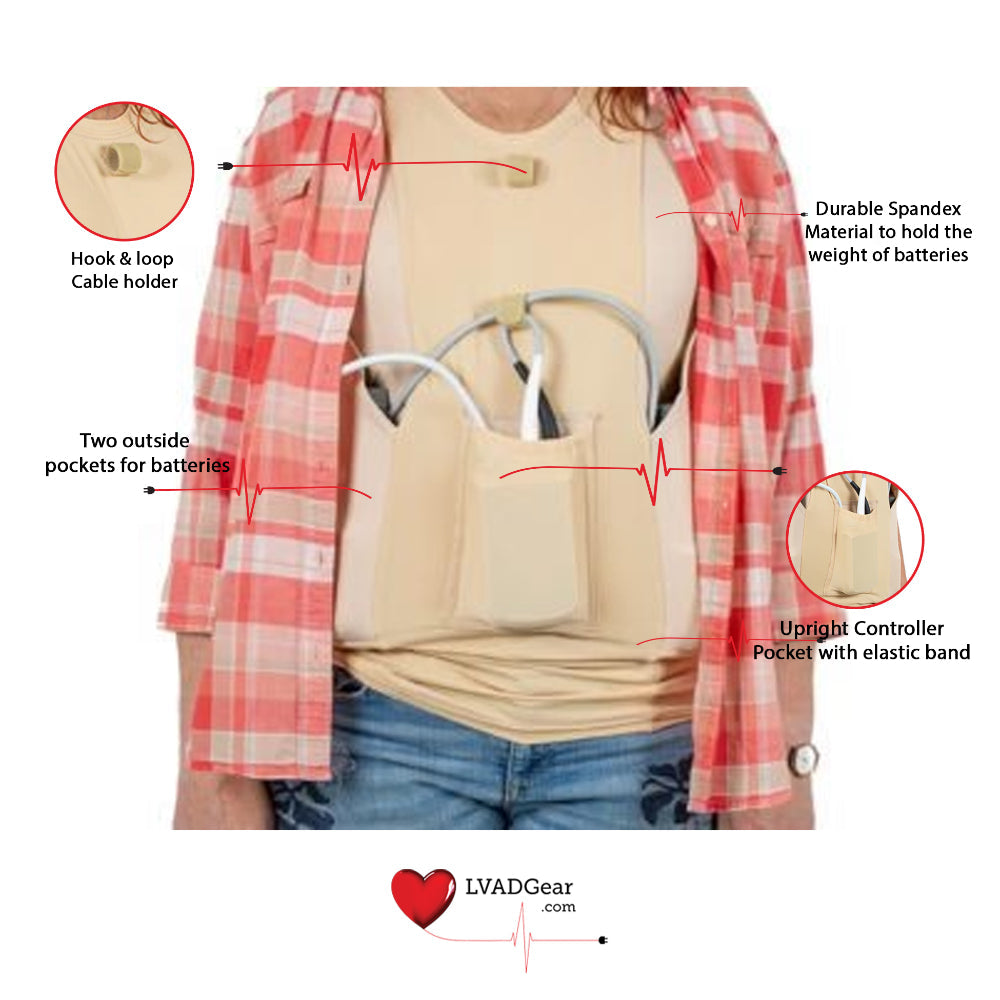 LVAD Women Tank Top for HeartMate Nude LVAD Gear